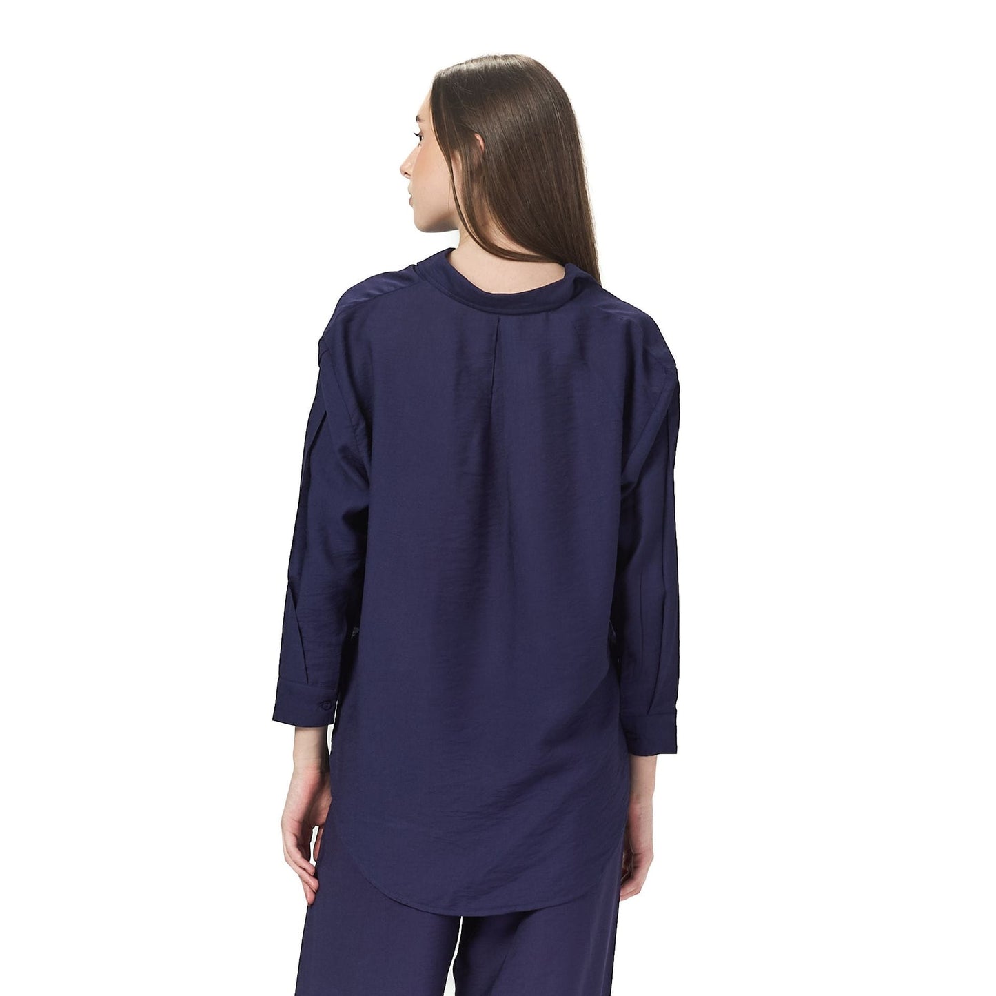 Dark blue long sleeve chemise