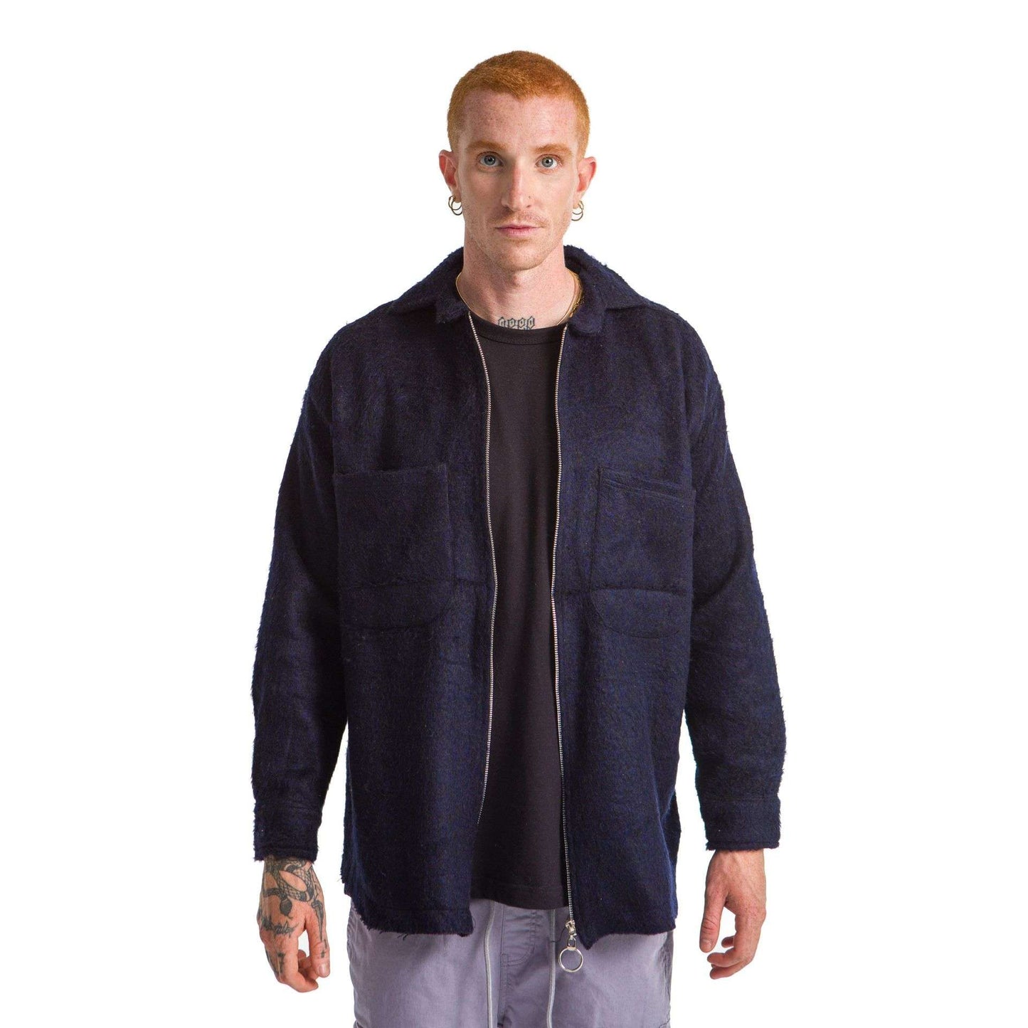 Dark blue plain Jacket