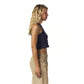 Dark blue washed Sleeveless X body