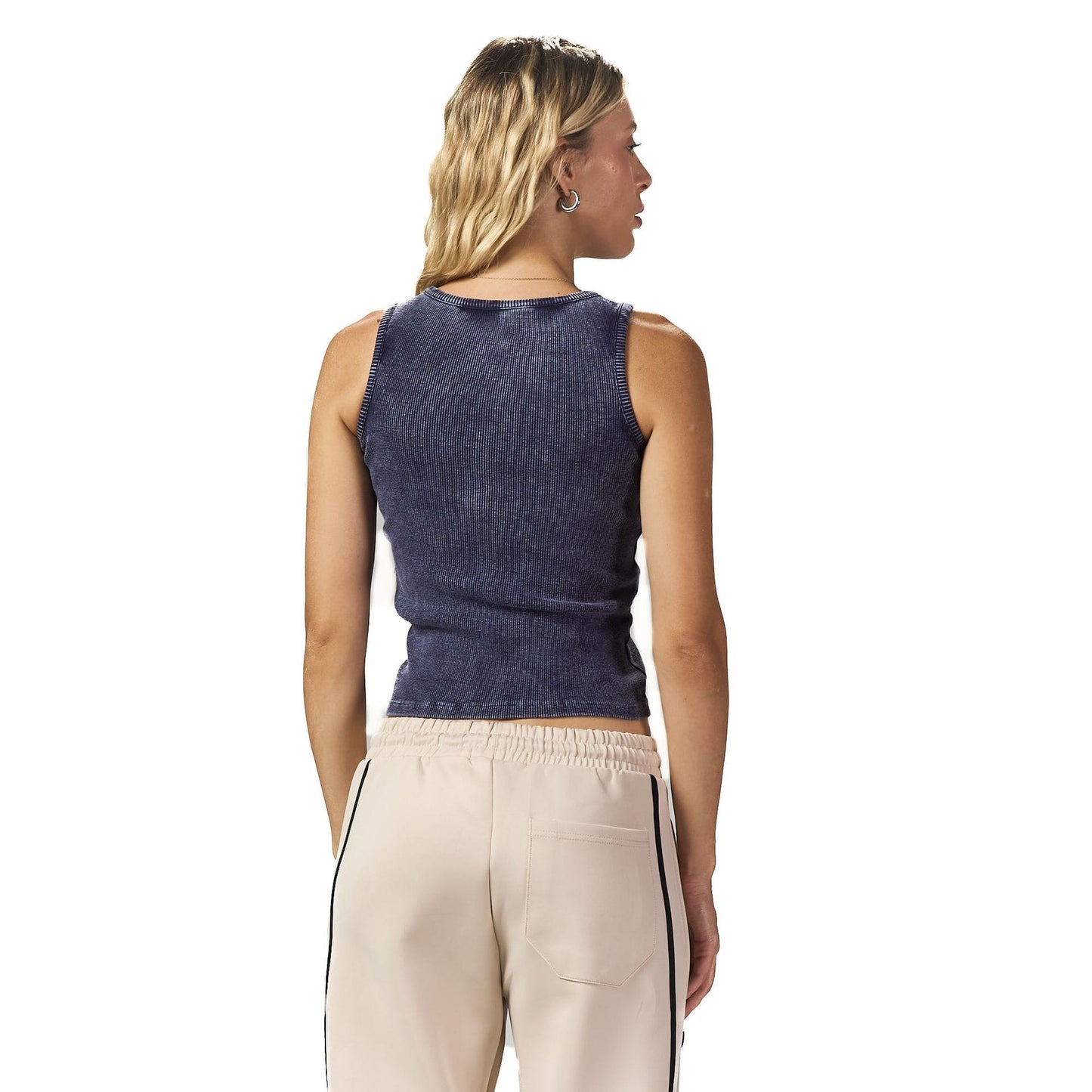 Dark blue washed sleeveless body