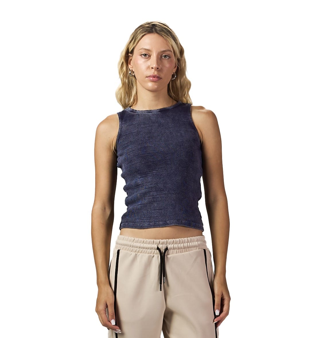 Dark blue washed sleeveless body