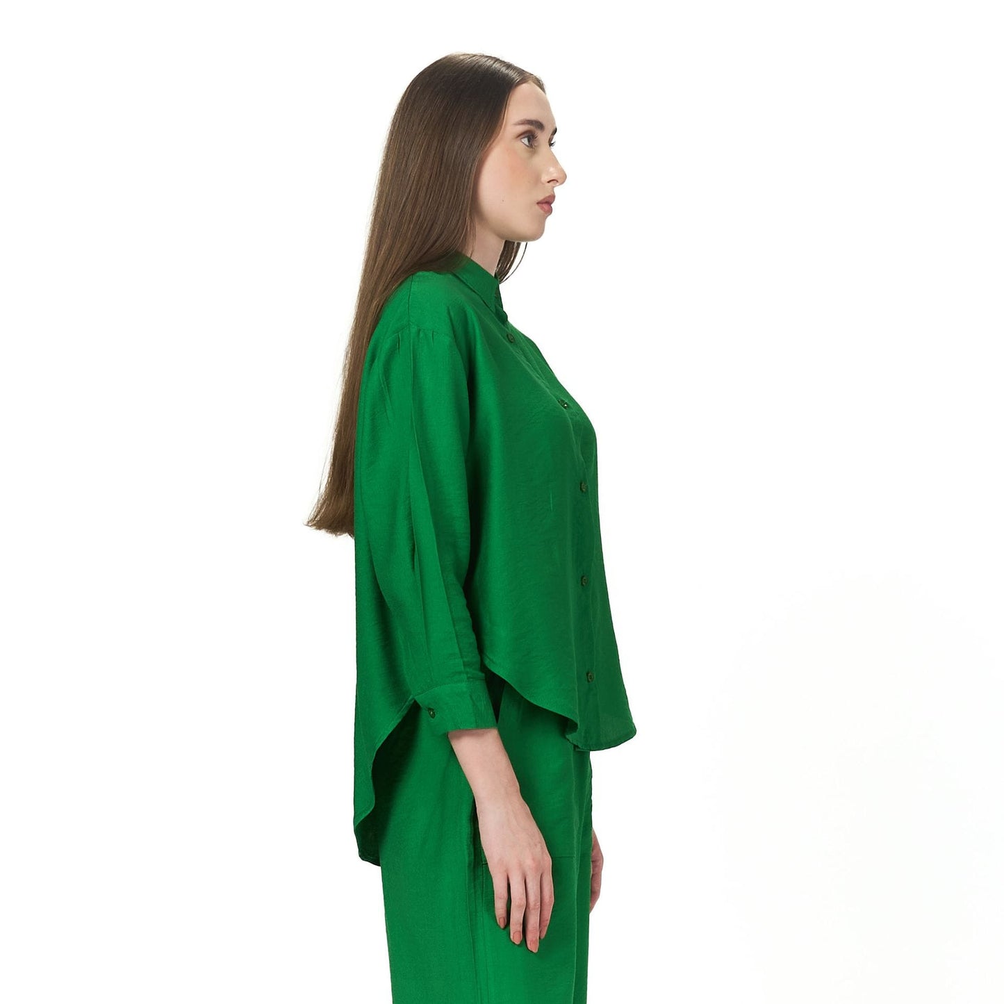 Dark green long sleeve chemise