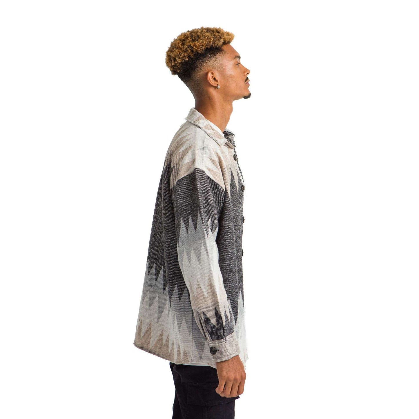 Designed Shirt Grey Brown Repeated