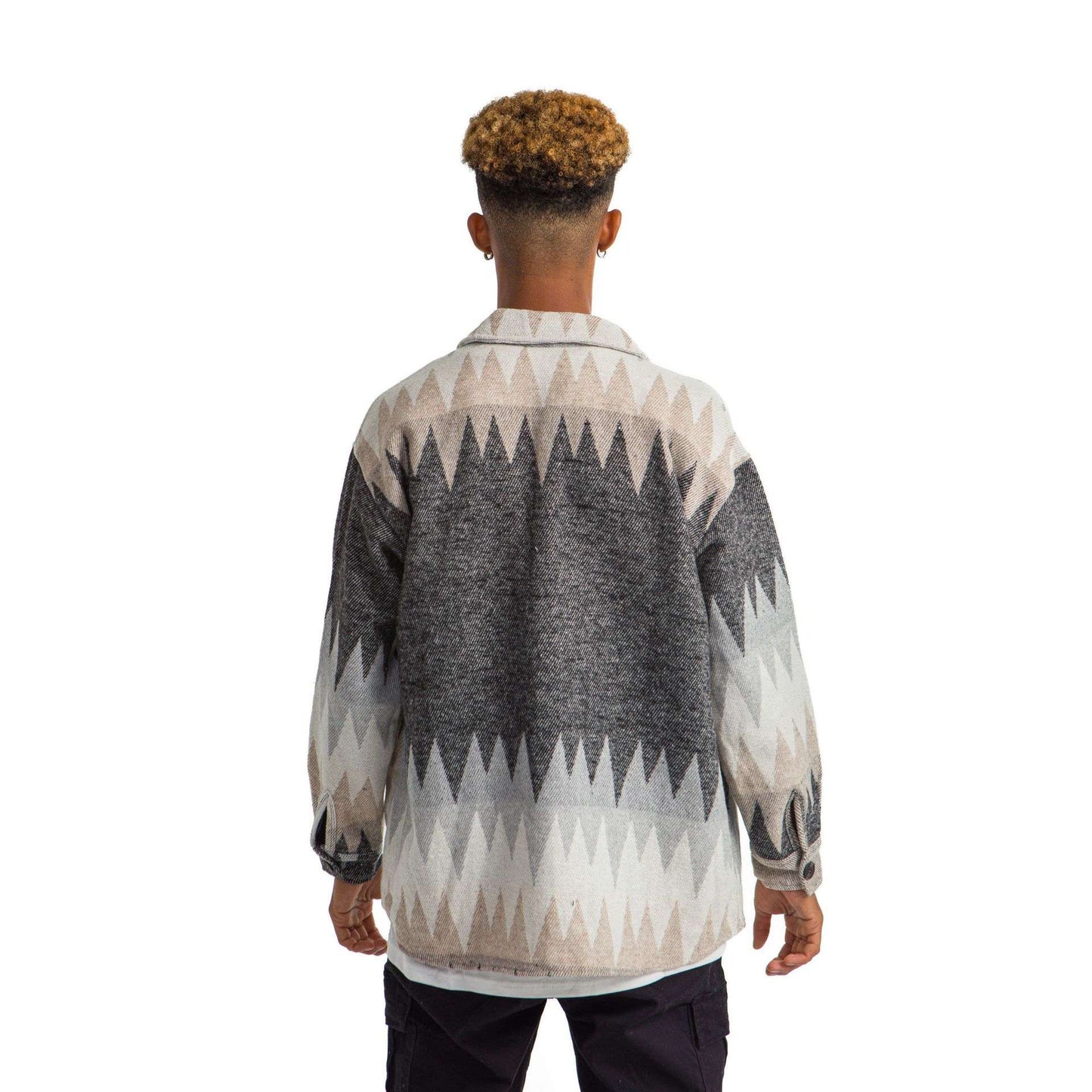 Designed Shirt Grey Brown Repeated
