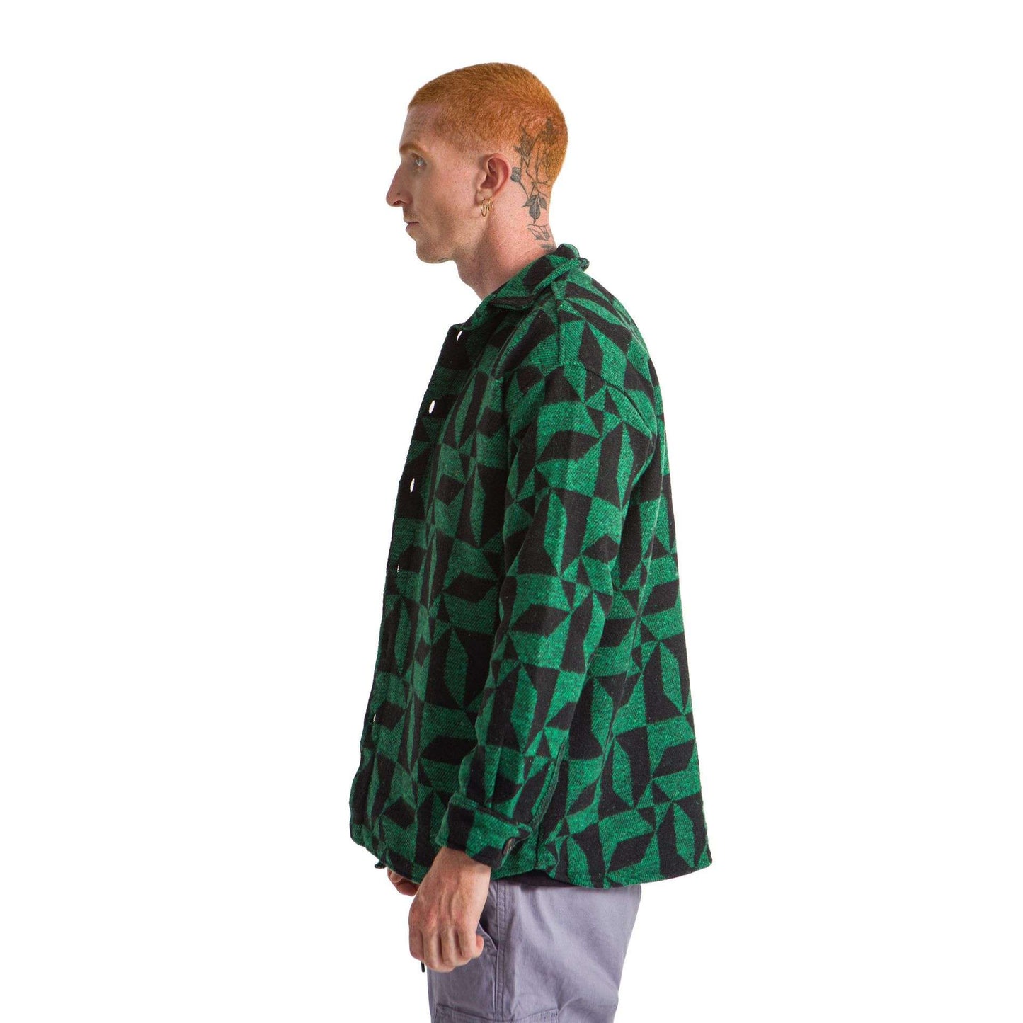 Green Shirt Hexagons Geometric Seamless Patterns