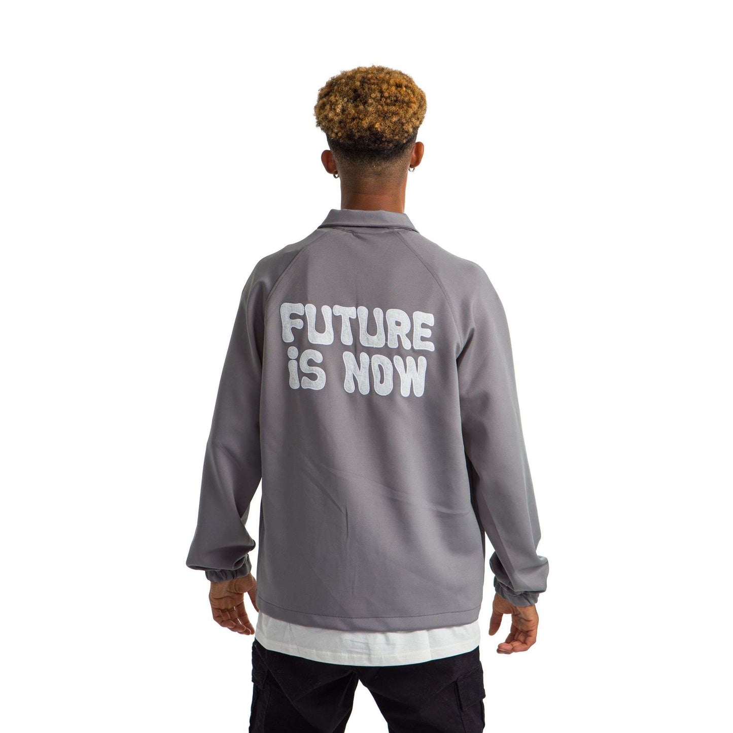 Grey printed jacket future