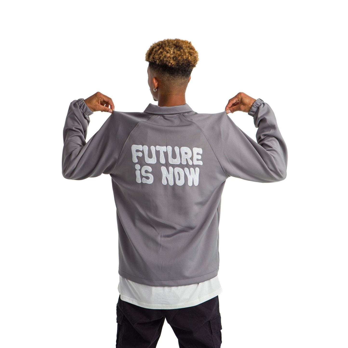 Grey printed jacket future