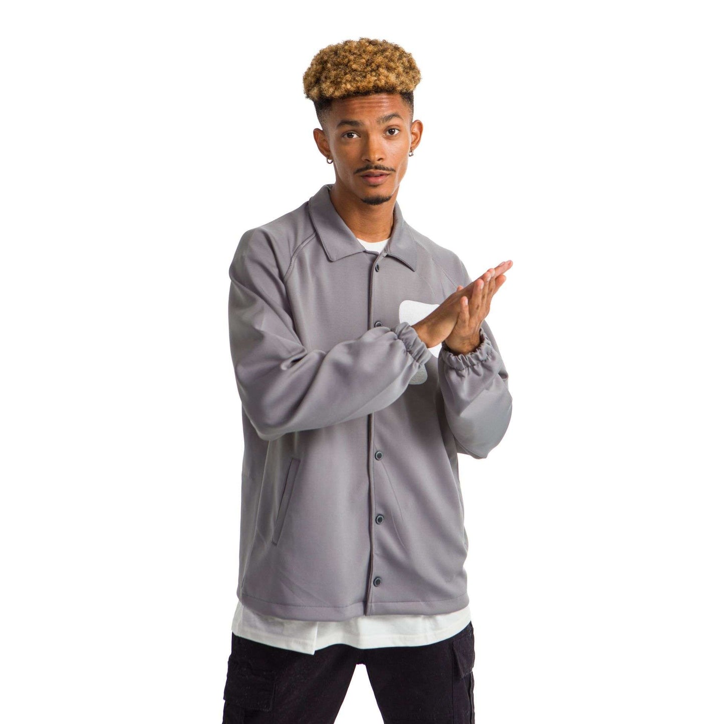 Grey printed jacket future