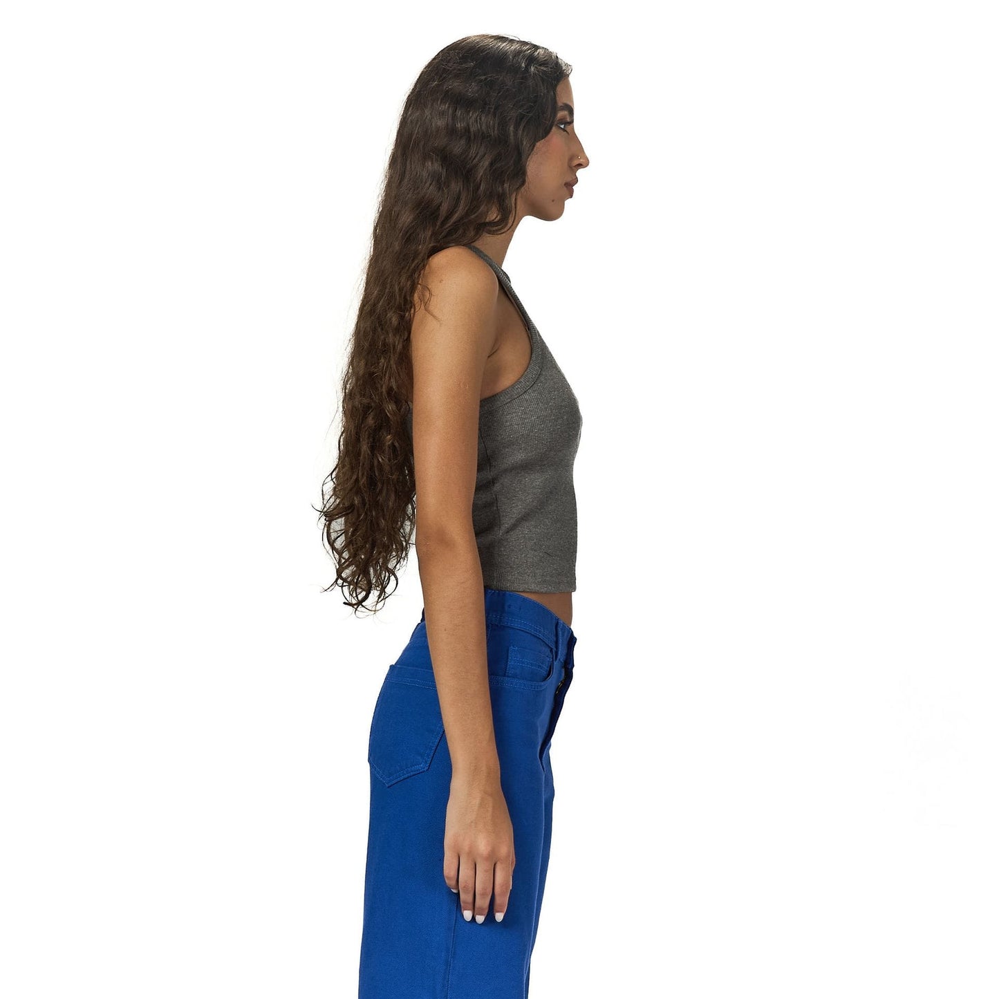 Grey sleeveless X body