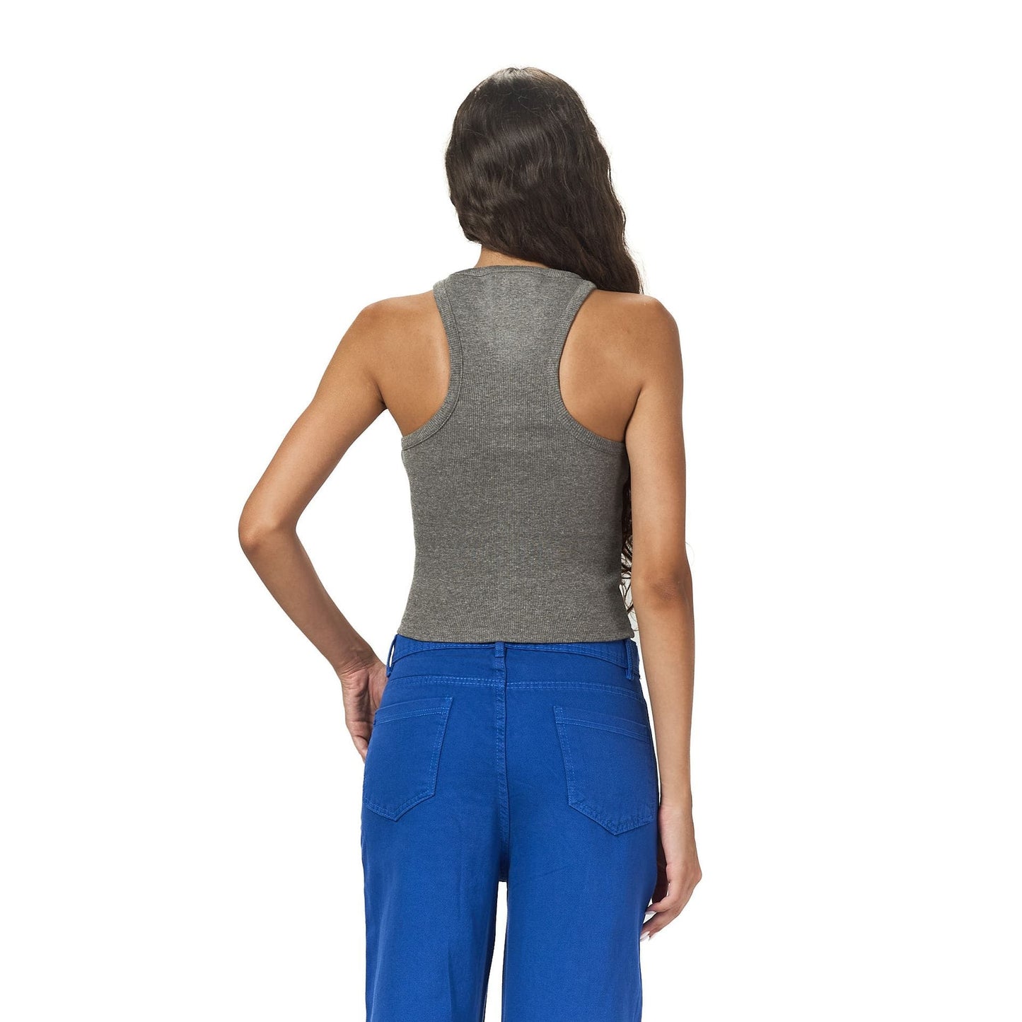 Grey sleeveless X body