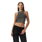 Grey washed sleeveless X body