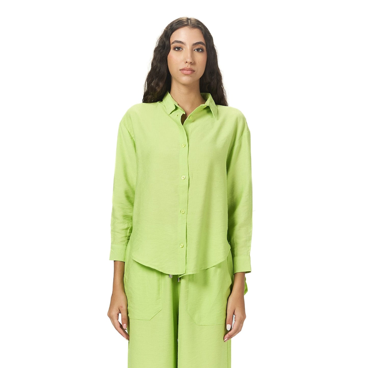 Light green long sleeve chemise