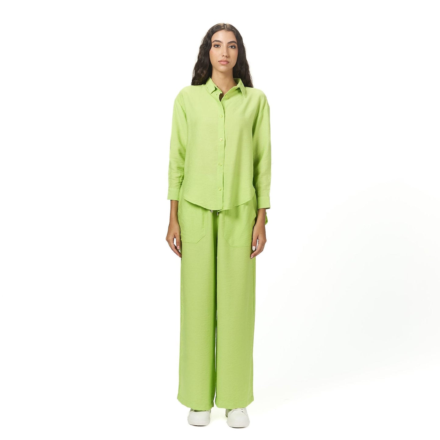Light green summer linen outfit
