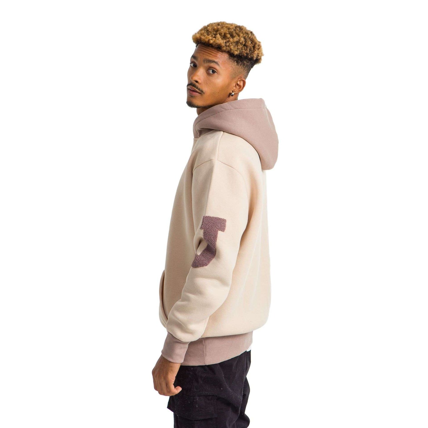 Men Beige Printed Hoodies “C-8-J”