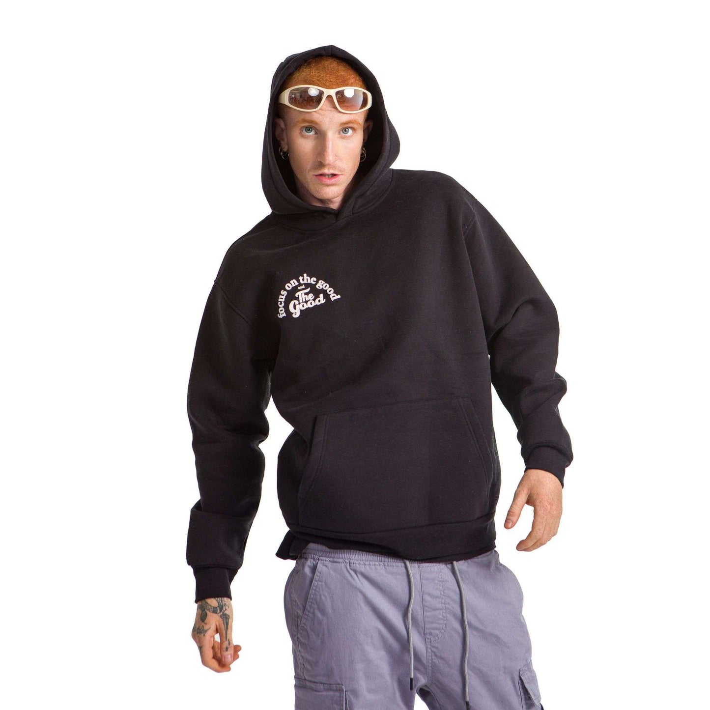 Men’s Black Printed Hoodie &#8211; “The Good”