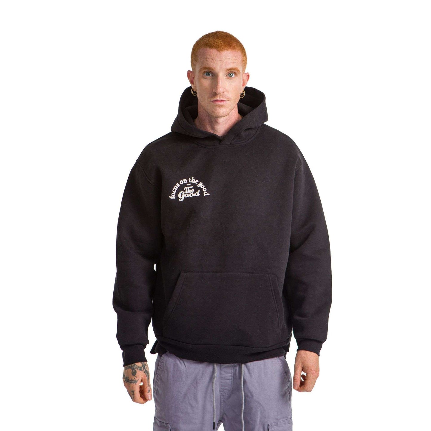 Men’s Black Printed Hoodie &#8211; “The Good”