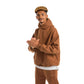 Men Brown Heavy Melton Hoodie