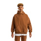 Men Brown Heavy Melton Hoodie