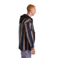 Navy Blue Plaid Jacket Hoodie Striped Beige