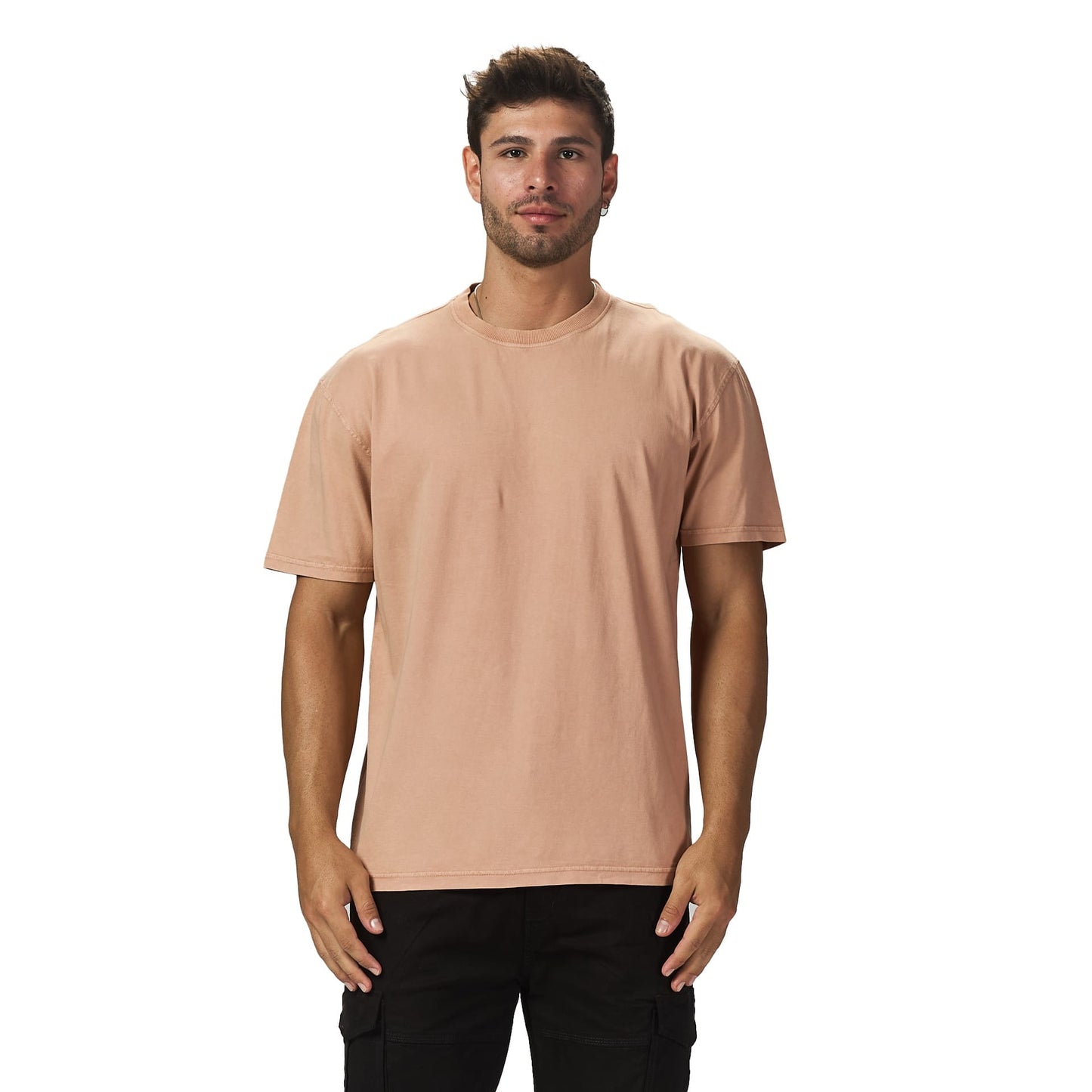 Peach washed oversized T-shirt