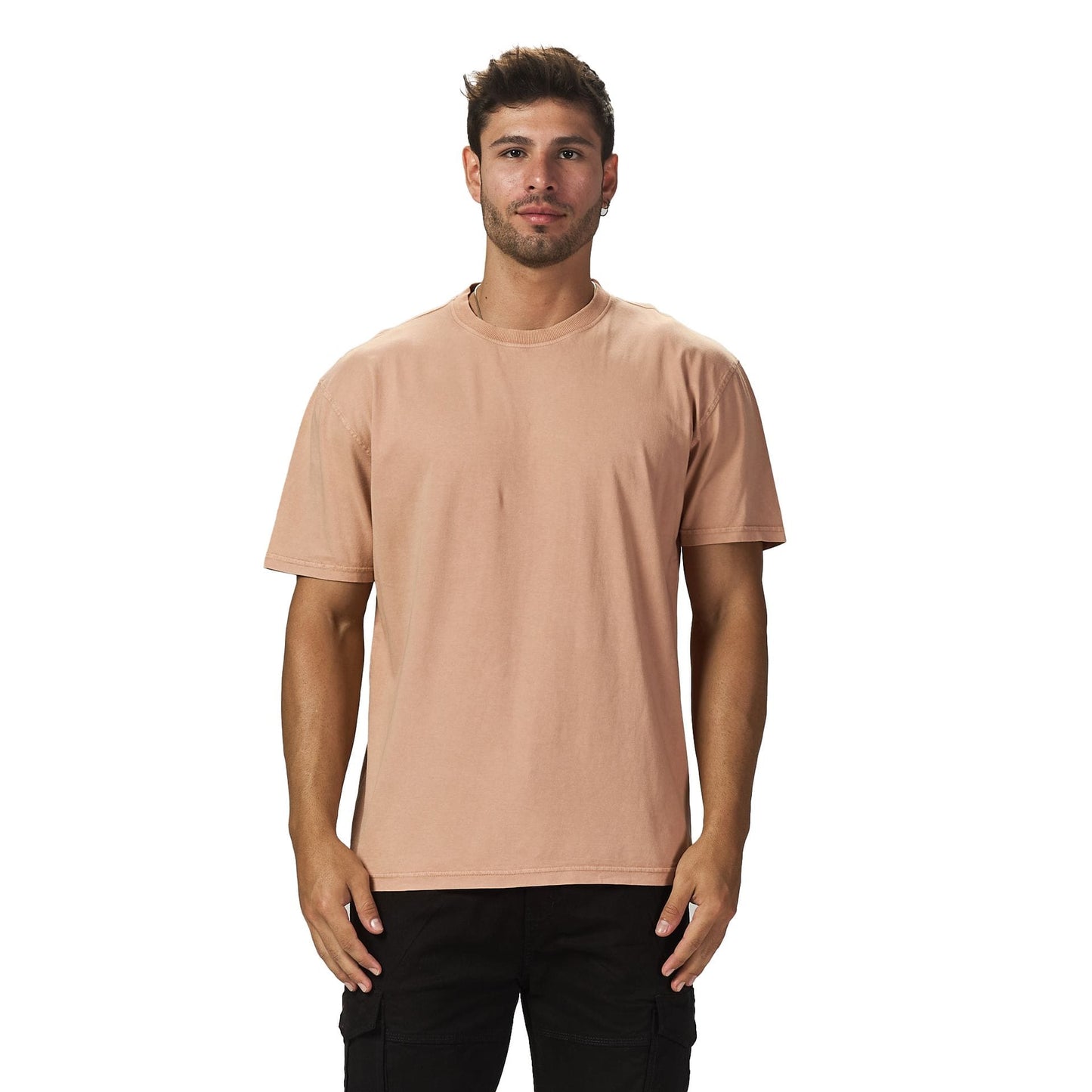 Peach washed oversized T-shirt