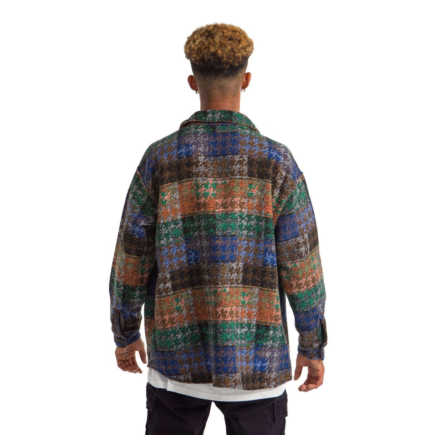 Pixel Shirt Orange Blue Brown Green