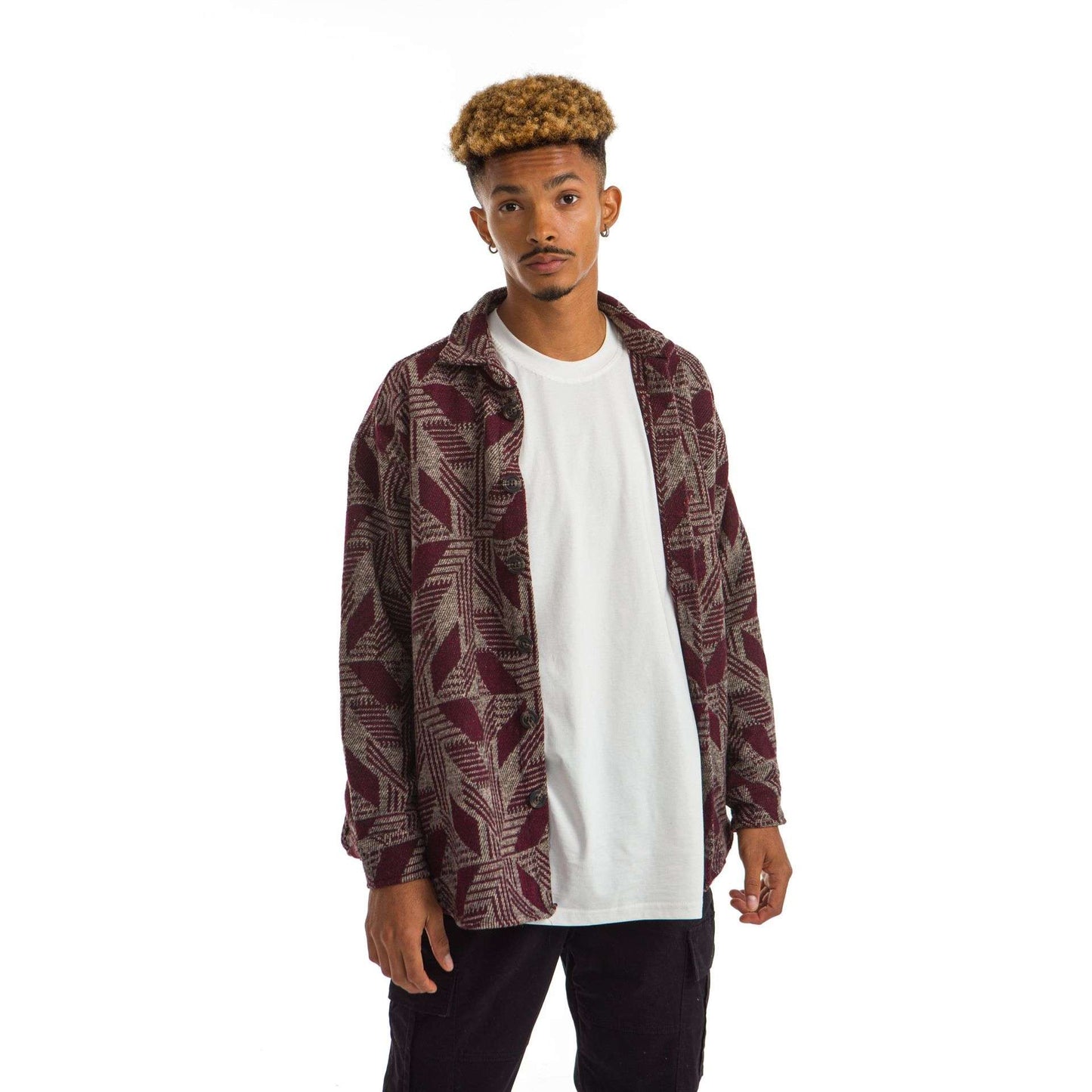 Shirt Burgundy and Brown Nesting Boxes