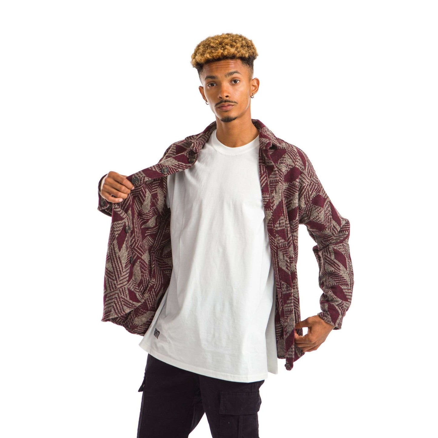 Shirt Burgundy and Brown Nesting Boxes