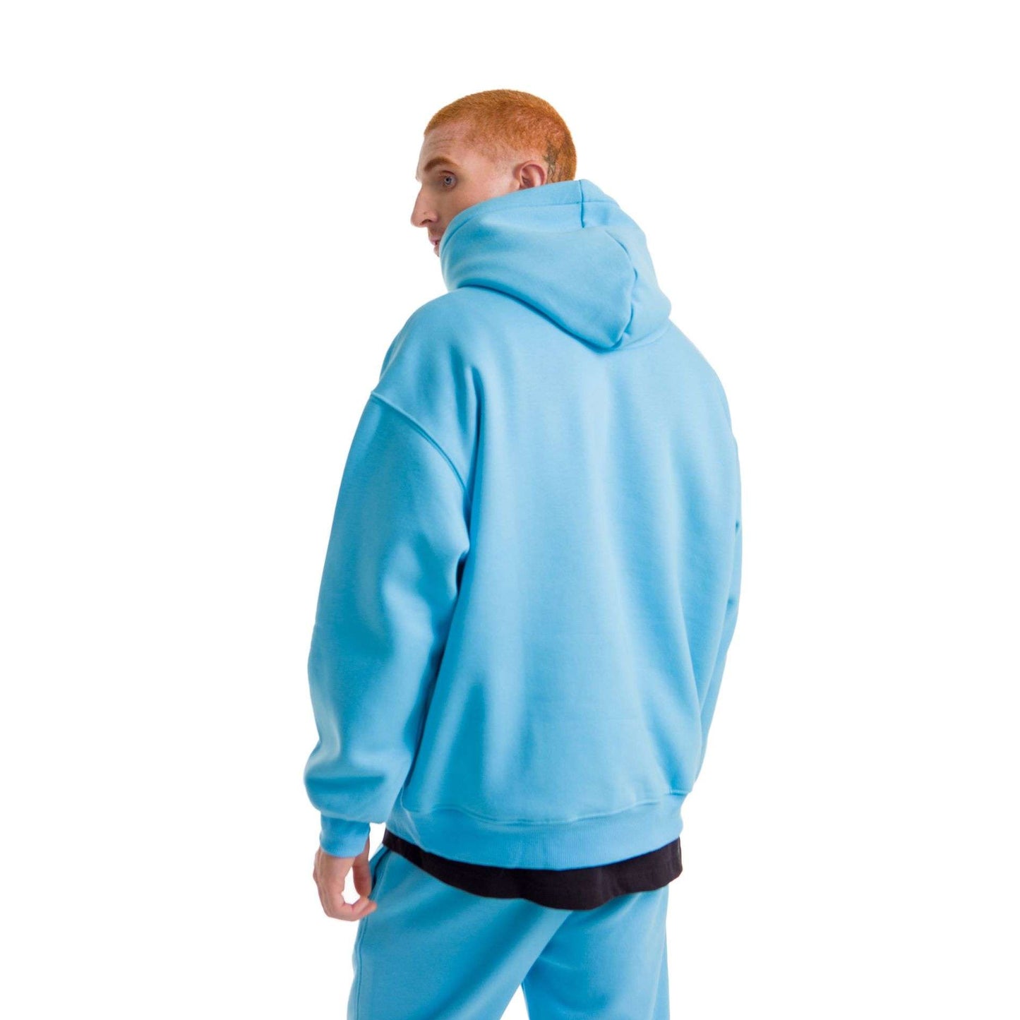 Sky Blue Heavy Melton Hoodie