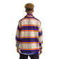 Vintage and Wool Plaid Jacket Zipped Blue Orang Striped