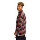 Vintage and Wool Zipped Plaid Jacket Wavy Lines