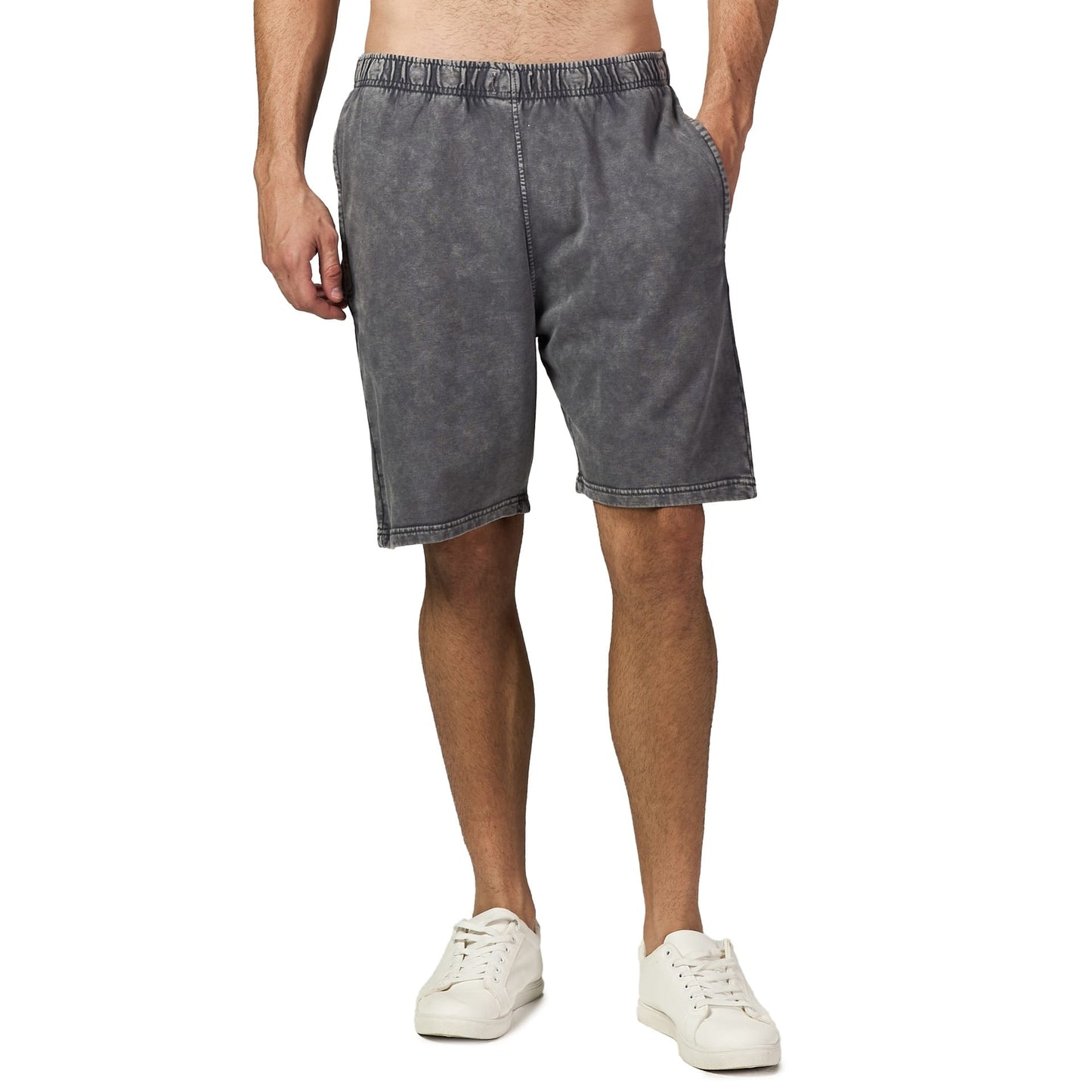 Washed grey plain short