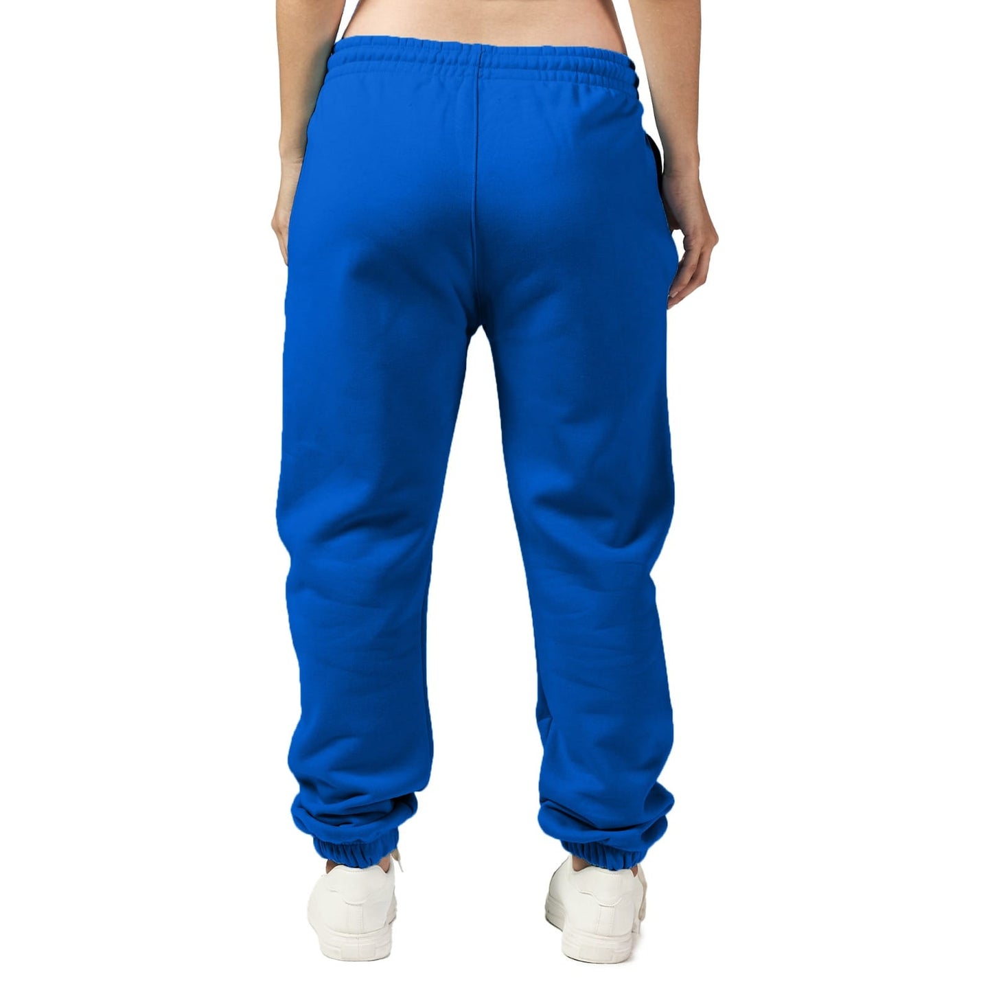 Women Blue Heavy Melton Sweatpant