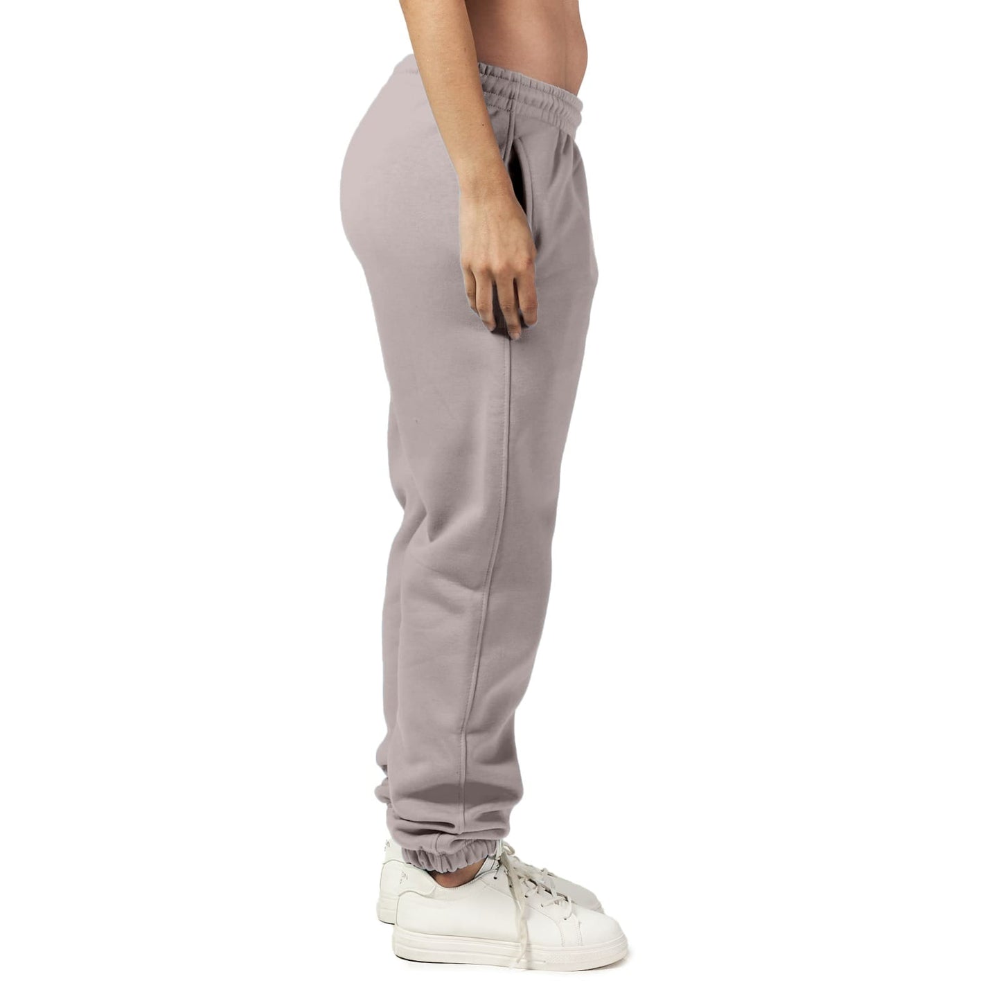 Women Light grey Heavy Melton Sweatpant