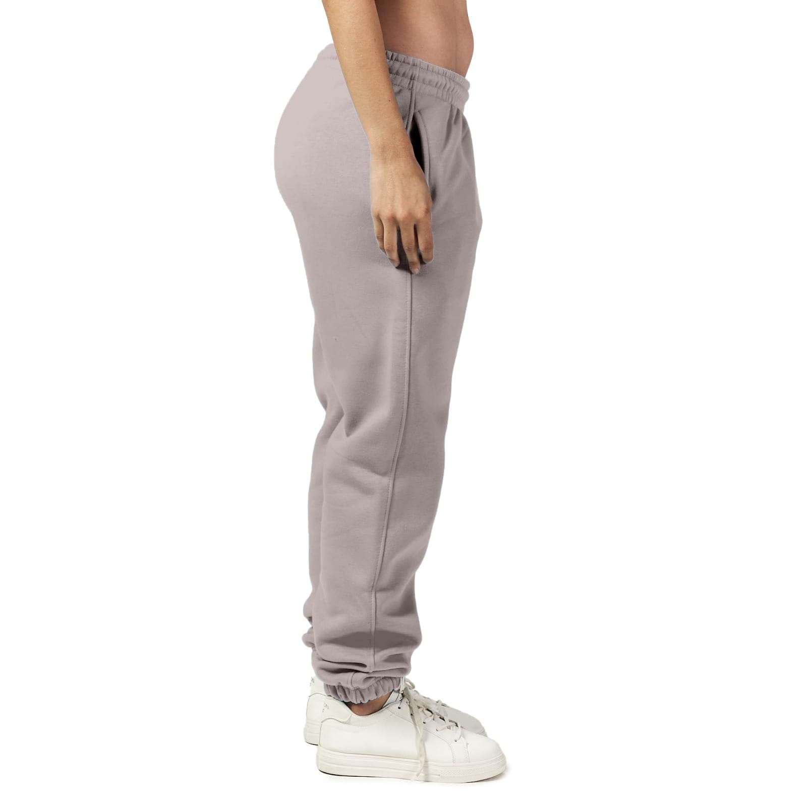 Women Light grey Heavy Melton Sweatpant