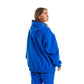 Women Blue Heavy Melton Hoodie