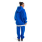 Women Blue Melton Plain Hoodies set