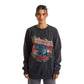 Women Dark Grey Heavy French terry Printed Sweatshirt. “Freedom Rock”