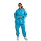 Women Sky Blue Melton Plain Hoodies set