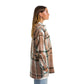 Women Vintage Checkered plaid jacket green shrimp Striped