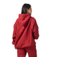 Women burgundy Heavy Melton Hoodie