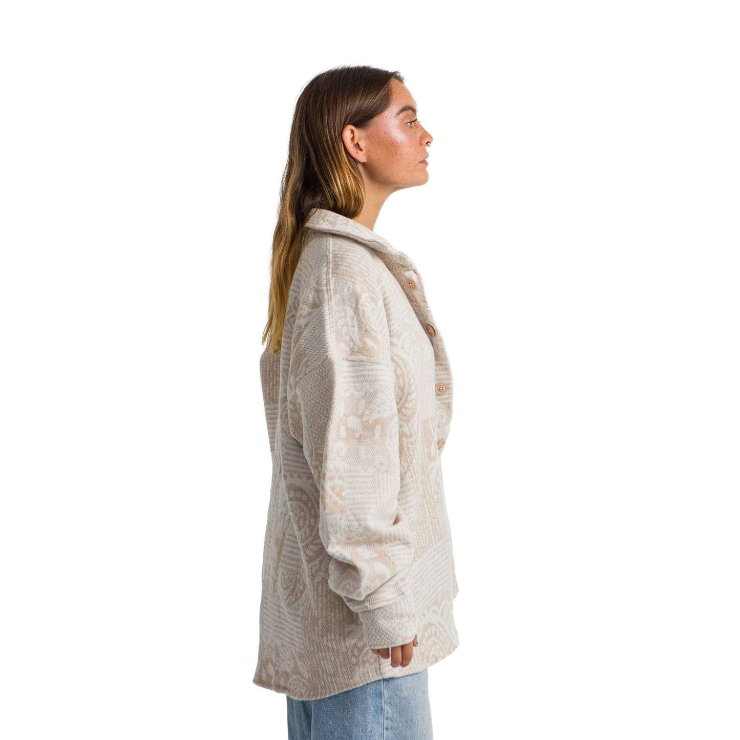 Women’s heavy Long-sleeve shirt Oversized Biege Various designs