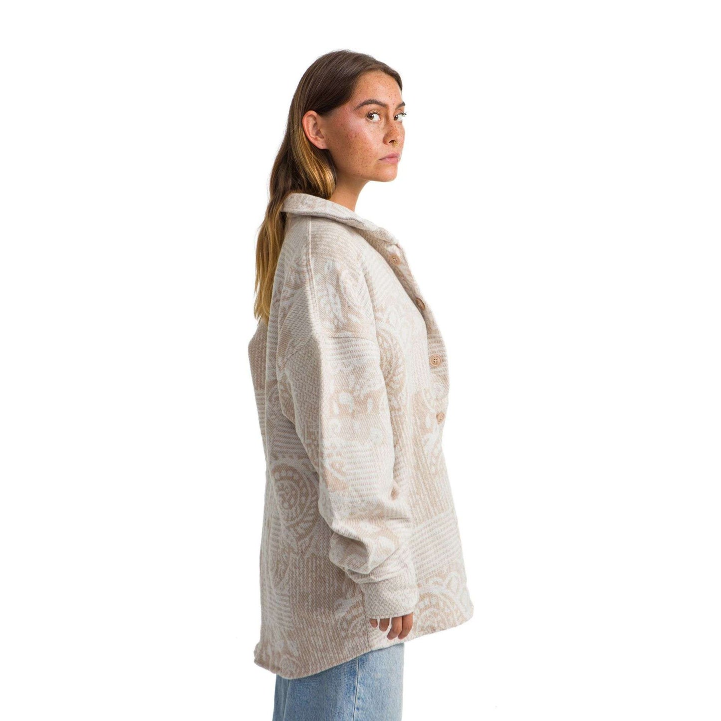 Women’s heavy Long-sleeve shirt Oversized Biege Various designs