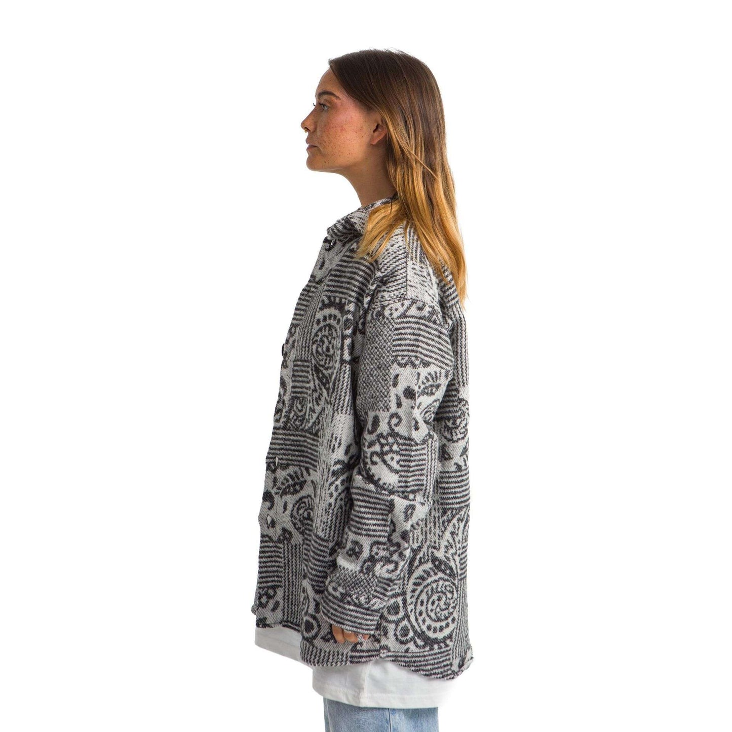 Women’s heavy Long-sleeve shirt Oversized Grey Various designs