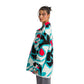 Women`s heavy Long-sleeve shirt Oversized white designed Pacific Blue, red