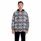 White Hoodie Checkered plaid jacket grey Brown wide striped