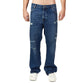 Dark blue cut jean