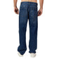 Dark blue cut jean