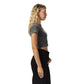 Washed grey ribbed short Sleeveless basic body