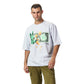 One dollar bill grey oversized printed t shirt